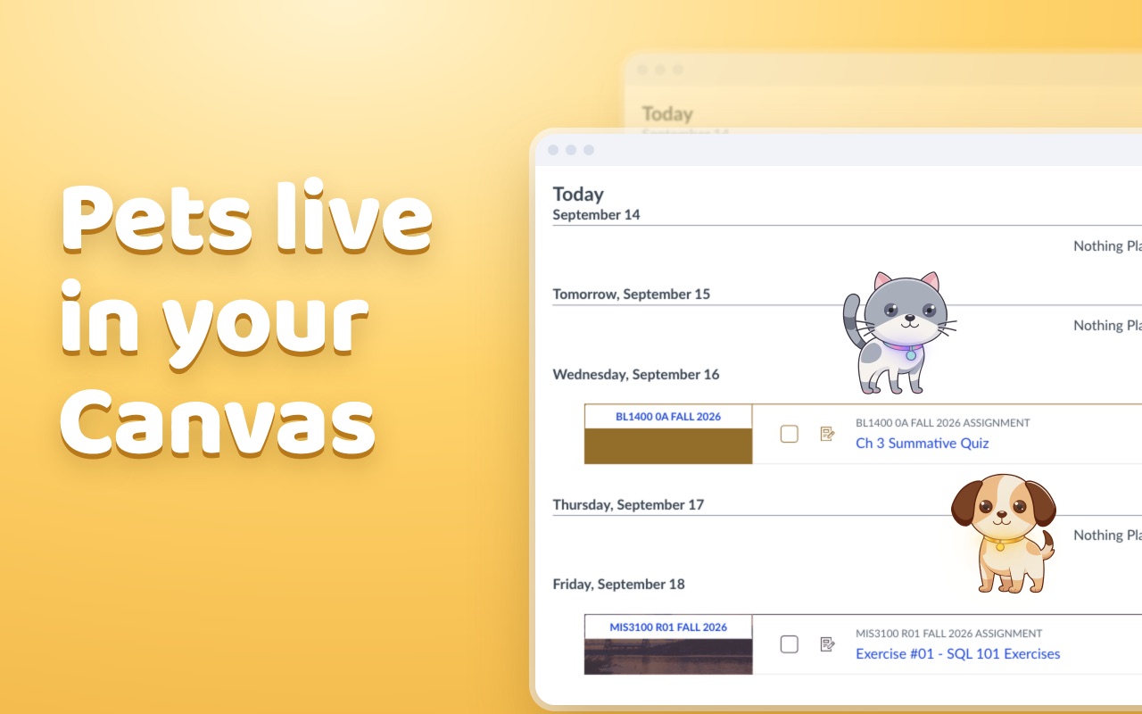 Pets live in your Canvas